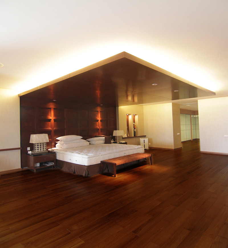 Garapa Massif Verni Teinté Capuccino - 95mm - - Over Parquet