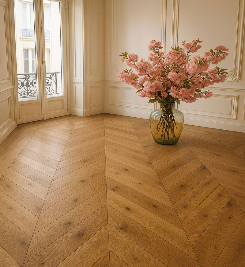 Point de Hongrie Chêne Massif Verni Brossé Rustique Palace - Point de Hongrie - Over Parquet Point de Hongrie Chêne Massif Verni Brossé Rustique Palace - Point de Hongrie - Over Parquet