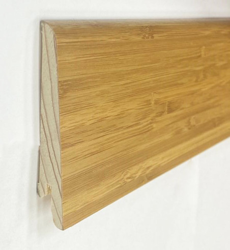 Plinthe Double Essence Placage Bambou Foncé Verni 80x15x2500 Dinachoc - Accueil - Over Parquet