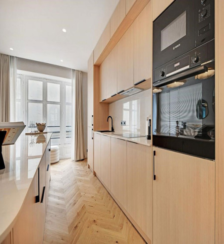 Point de Hongrie 45° chêne massif campagne verni mat - Accueil - Over Parquet