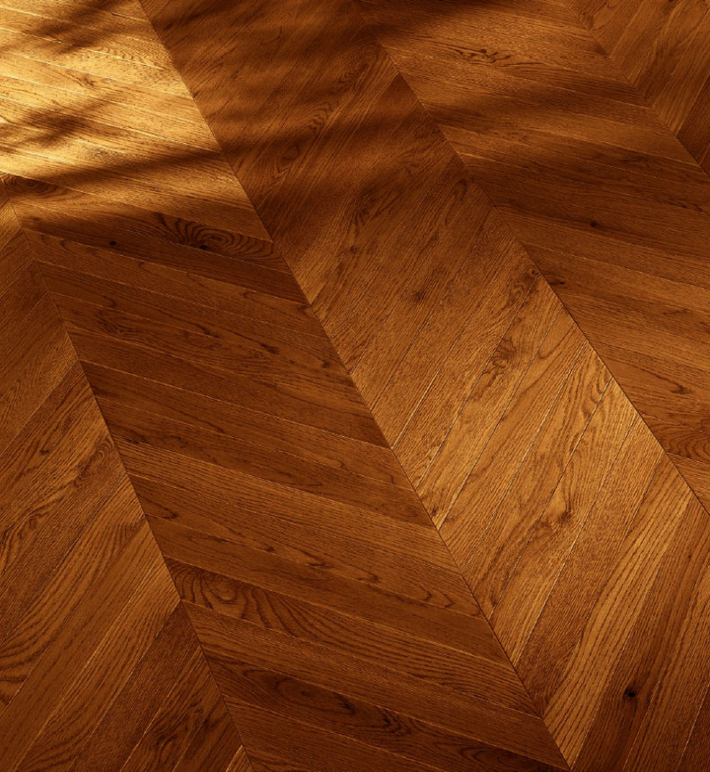 Point de Hongrie Contrecollé Verni Brossé PR bis Armagnac Opéra - Accueil - Over Parquet