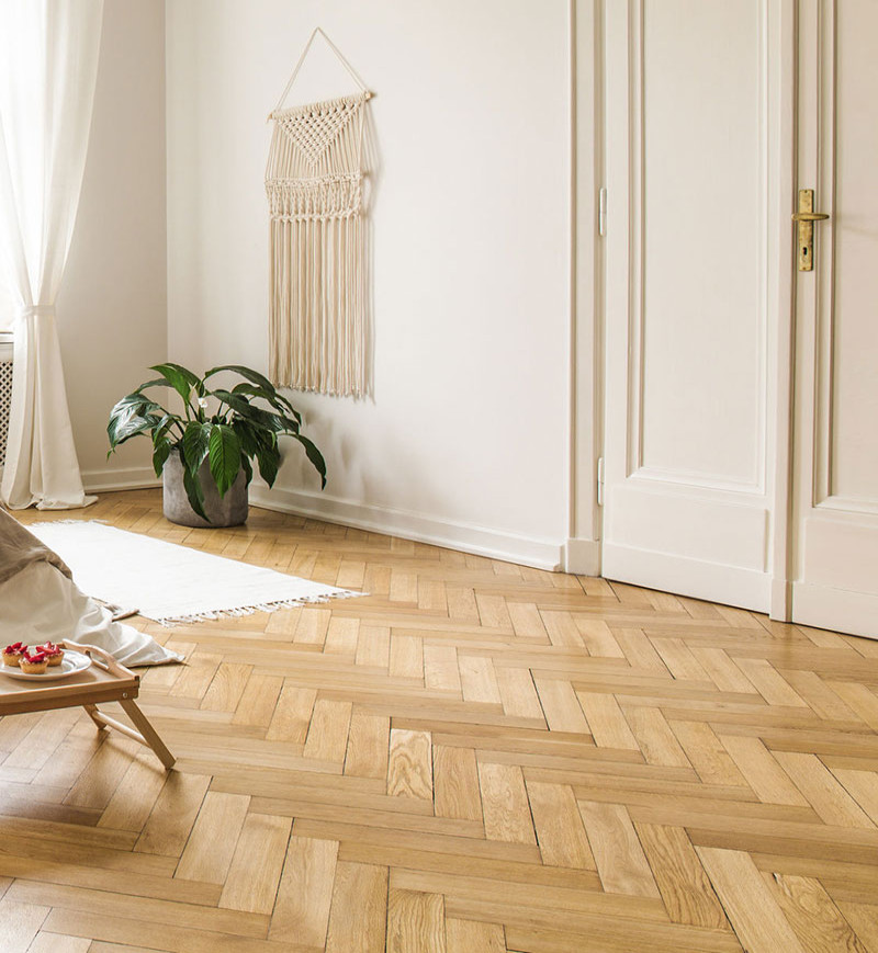 Baton Rompu Chêne Massif Verni Mat Naturel - 90mm - Accueil - Over Parquet