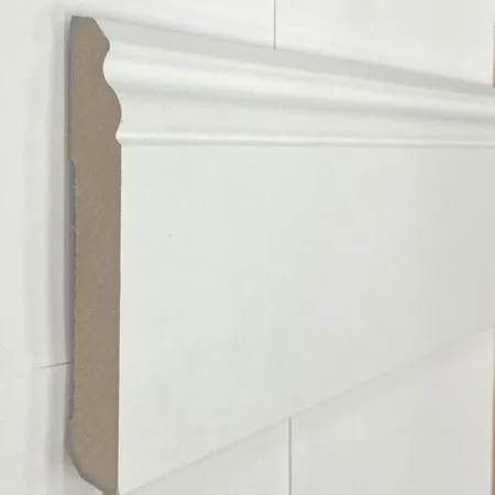 Plinthe MDF Moulure Blanche au Style Victorien - 140mm x 15mm - Plinthe MDF - Over Parquet