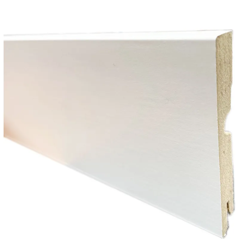 Plinthe MDF blanc Dinachoc bords carrés - Accueil - Over Parquet Plinthe MDF blanc Dinachoc bords carrés - Accueil - Over Parquet