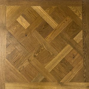CHÊNE DALLES VERSAILLES MONTECRISTO VERNI FUME BROSSE RUSTIQUE 1000x1000x15mm 4mm de couche d'usure Certifié FSC 100%